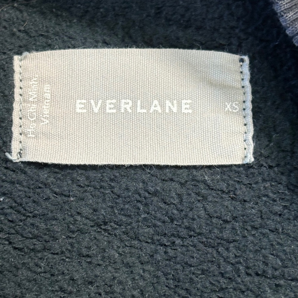 Everlane Black ReNew Sweatshirt XS Crew Neck Raglan Sleeve Cropped Pullover‎ - Picture 7 of 10